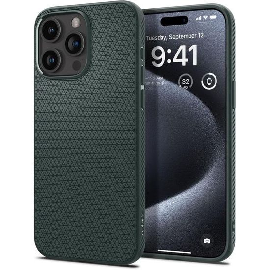 Spigen Liquid Air, iPhone 15 Pro, zelena