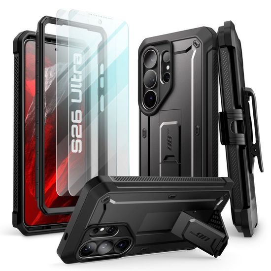 Supcase Unicorn Beetle Pro + σκληρυμένο γυαλί (2 τεμάχια), Samsung Galaxy S26 Ultra, μαύρο