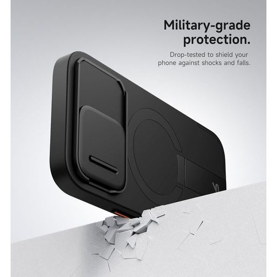 Suritch MagSafe Kickstand Camprotector θήκη iPhone 15 Pro, μαύρη