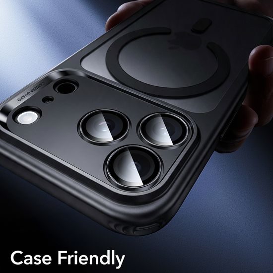iPhone 18 Pro / 18 Pro Max kameras aizsargstikls – ESR Armorite komplekts 2 gab. – melns