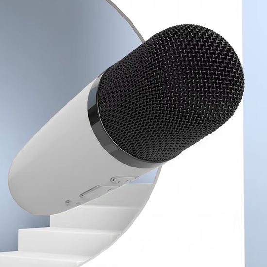 Blavec WS-07 Přenosný karaoke set se 2 mikrofony, 5 W, bílý