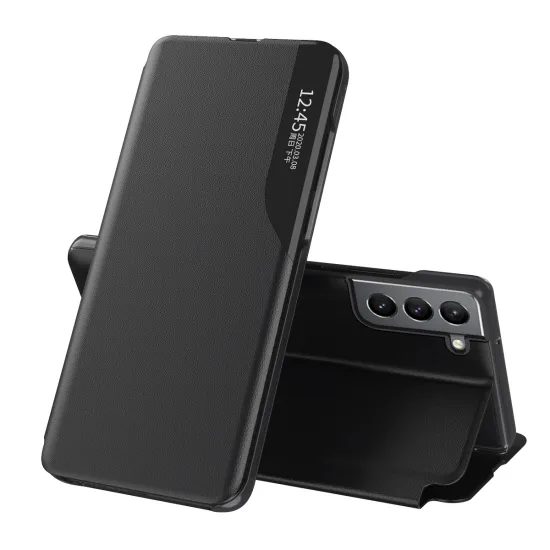 Eco Leather View Case, Samsung Galaxy S22 Plus, čierne