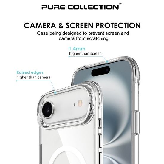 JP MagFit MagSafe θήκη με πιστοποίηση 3M SGS, iPhone Air, διάφανη