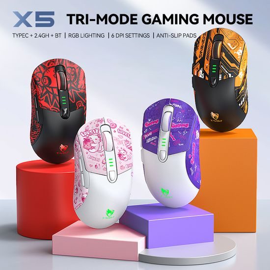 T-WOLF X5 Tri-Mode gaming mus
