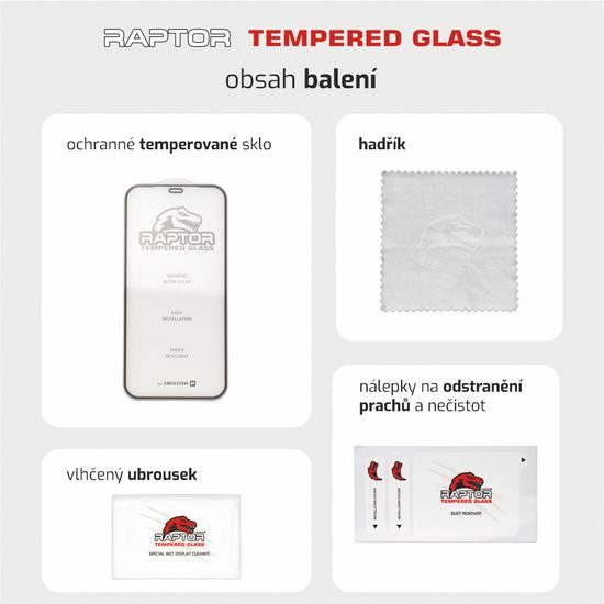 Swissten Raptor Diamond Ultra Clear 3D Zaščitno kaljeno steklo, iPhone 12 Mini, črne barve