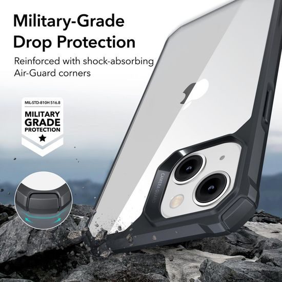 ESR Air Armor ovitek, iPhone 14 Plus, črno prozoren