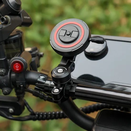 GRxplore Handyhalterung für Lenker und Spiegelhalter - Magnetische Fahrrad Motorrad Halterung - Universal