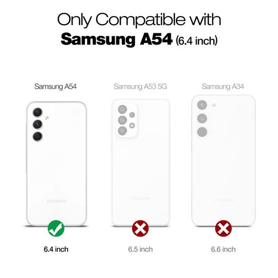 Suritch 360 Hoesje Samsung Galaxy A54 - Schokbestendig - met Screenprotector - Zwart