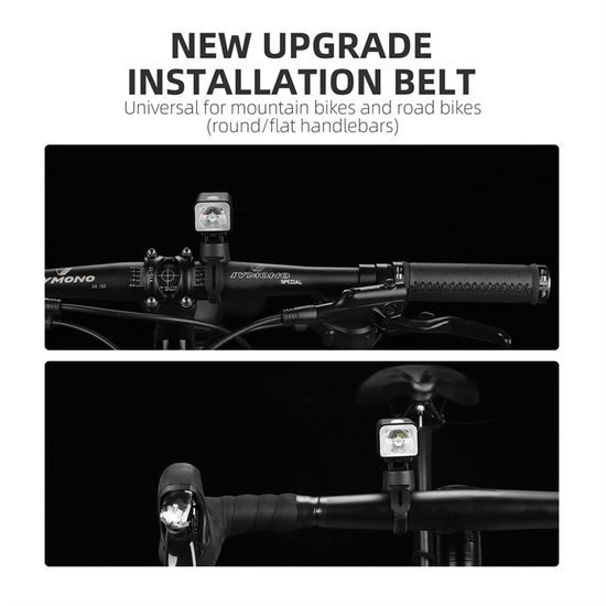 West Biking Fahrradlicht Vorne - Wasserdicht IPX6 - 850 Lumen - 5 Modi - USB-C Aufladbar - Schwarz