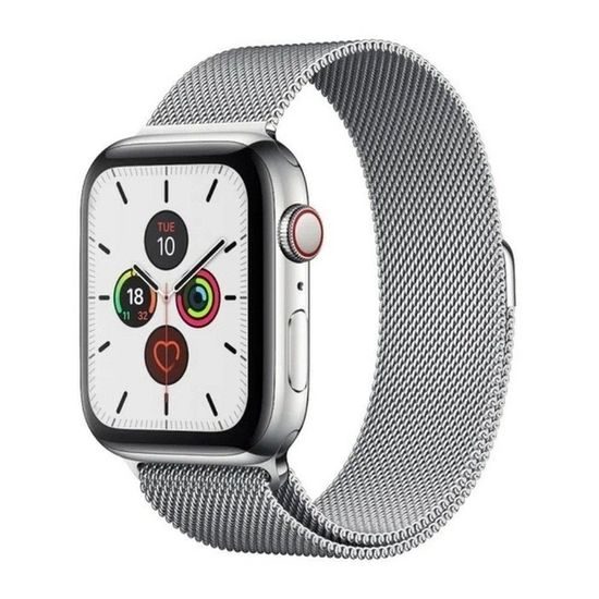 Mágneses Strap szíj Apple Watch 6 / 5 / 4 / 3 / 2 / SE (40mm / 38mm), ezüst