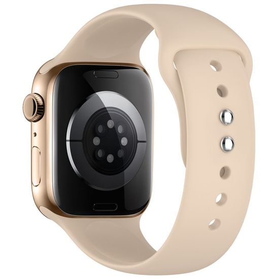 Apple Watch 8 / 9 / 10 / 11 / 12 / SE / Ultra (44 / 45 / 46 / 49 mm) apyrankė – Tech-Protect Silicone silikoninė apyrankė – smėlio