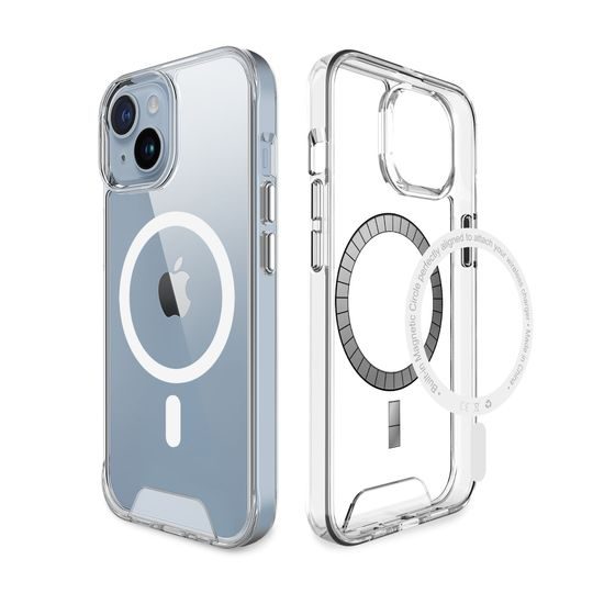 JP MagFit MagSafe etui z certyfikatem SGS 1.2M, iPhone 14 Plus / 15 Plus, przezroczysty