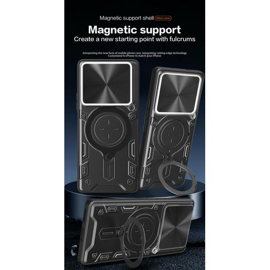 Θήκη Camshield Ring, Xiaomi Redmi Note 15 Pro 4G, μαύρη