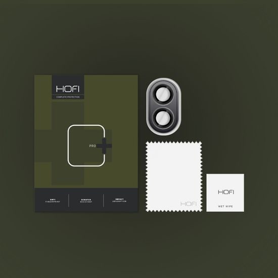 Hofi Camring Pro+, sklíčko pro čočku fotoaparátu, iPhone 16 / 16 Plus, černé