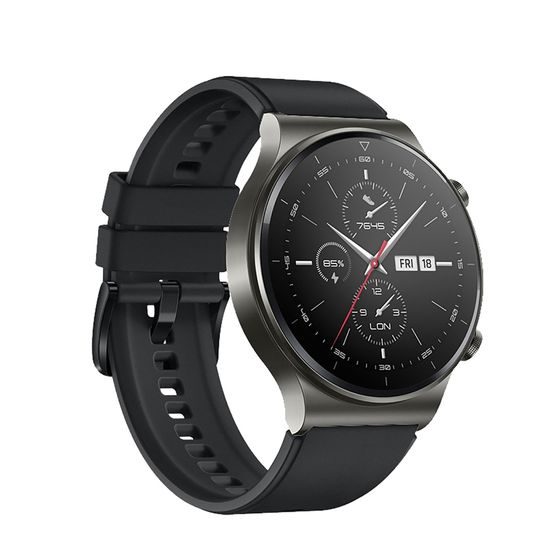 Siliconen Horlogeband voor Huawei Watch GT 2 / 3 / 4 / 2 Pro / 3 Pro / 4 Pro / GT 2e - Zwart
