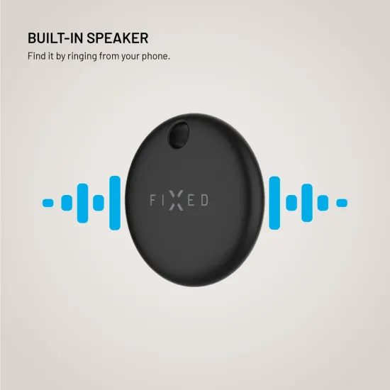 Localizzatore intelligente FIXED Tag Dual con supporto Find My e Find Hub, nero