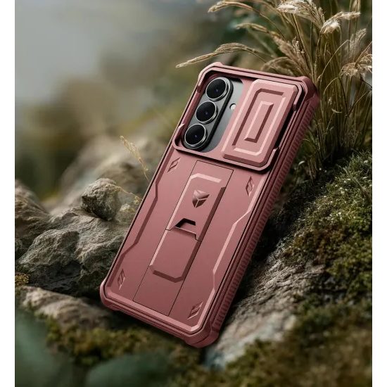 Dexnor 360 Kickstand Camprotector калъф Samsung Galaxy S26 Plus, бордо