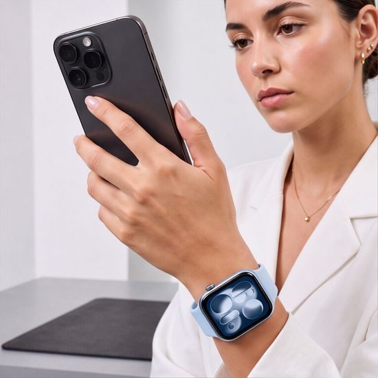 Tech-Protect Silicone rihm Apple Watch 8 / 9 / 10 / 11 / 12 / SE / Ultra (40 / 41 / 42 mm) – helesinine