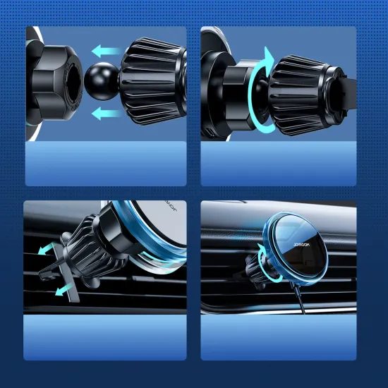 Joyroom JR-ZS291 Автомобилна поставка за телефон с MagSafe зарядно, сребриста