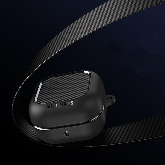 Techsuit CarbonFiber maska, Samsung Galaxy Buds 4 / Buds 4 Pro, crna