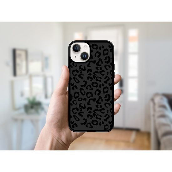 Momanio Case für iPhone X / XS - Schutzhülle mit einzigartiger Textur - Black Leopard