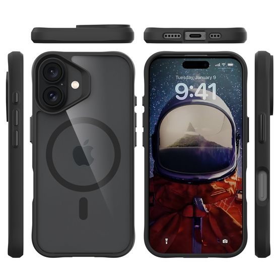 Θήκη JP MagFit MagSafe με πιστοποιητικό 3M SGS, iPhone 17, μαύρο