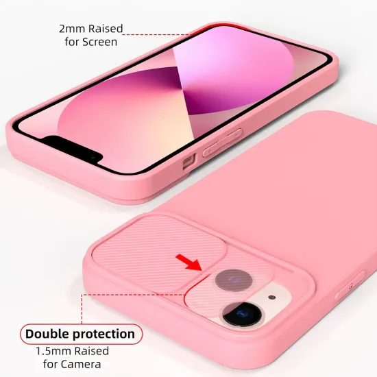 Slide obal, iPhone 15, ružový