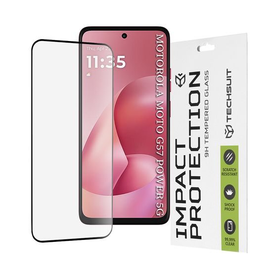 Techsuit 111D Panzerglas, Motorola Moto G57 Power / G67 Power, schwarz
