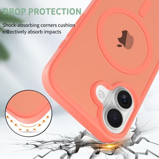 JP MagFit Colour MagSafe θήκη με μαγνήτη N52, iPhone 17, πορτοκαλί