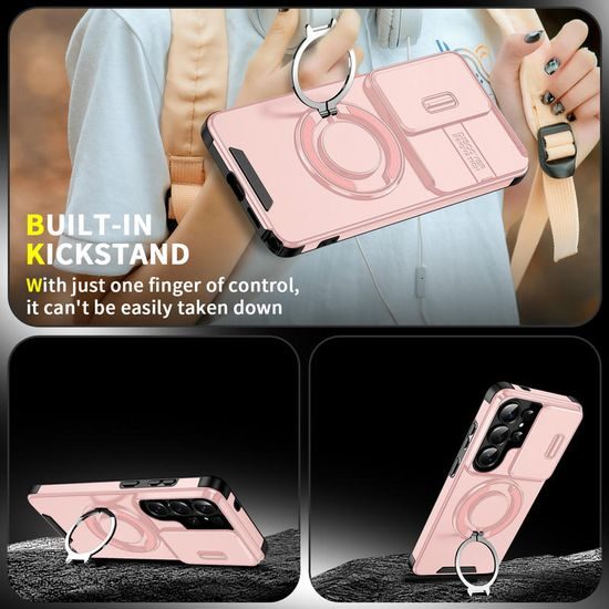 Camslide Stand obal, Samsung Galaxy S26 Ultra, růžový