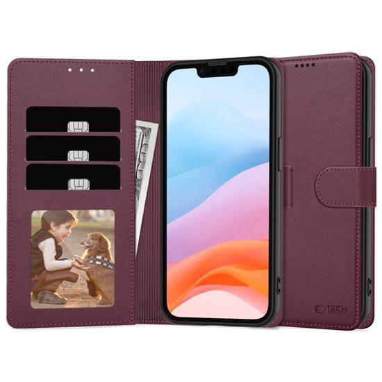 Tech-Protect iPhone 16e, Weinrotes Etui