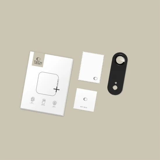 Tech-Protect CamFull Fit+, προστατευτικό τζαμάκι για φακό κάμερας, iPhone Air, μαύρο
