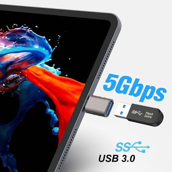 Techsuit Premium OTG προσαρμογέας SlateVolt (A10) USB - USB-C, γκρι