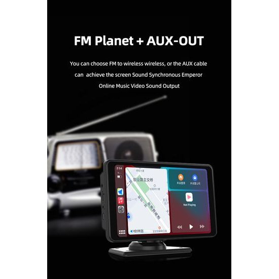 7" CarPlay zaslon za auto s bežičnim CarPlay i Android Auto, 2K autokamerom i stražnjom kamerom