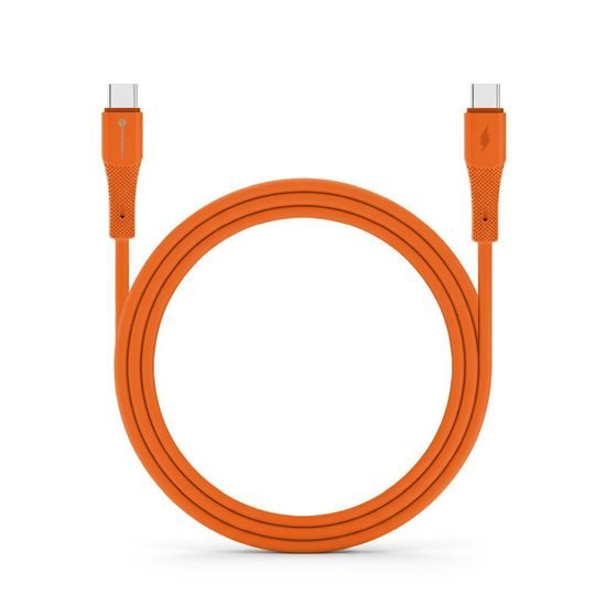 Cablu Forcell F-Energy USB-C - USB-C, QC4.0, PD, 3A, 60W, 1 m, portocaliu