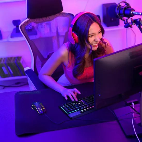 Wozinsky WMGK-1181W Kabelgebundene Optische Gaming Maus für Rechtshänder - 7200 DPI - 7 Tasten - Schwarz / Gelb