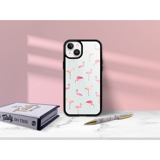 Momanio etui, iPhone 13, flamingi