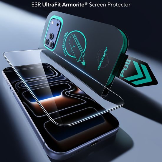 iPhone 17 Pro / 18 Pro kaitseklaas – ESR Armorite UltraFit karastatud klaas 2 tk