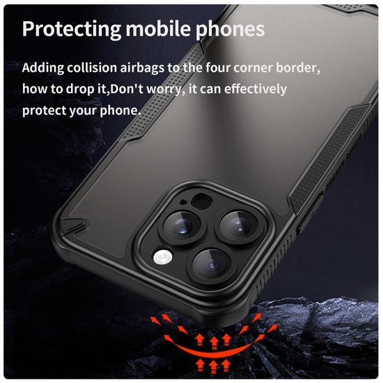 ArmorShield Hybrid Case, iPhone 15 Pro Max, μαύρο