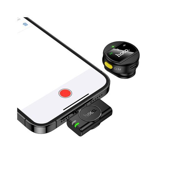 Hoco L21 Ασύρματο μικρόφωνο Lightning, μαύρο