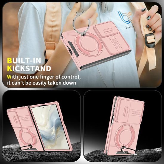 Husă Camslide Stand, Samsung Galaxy Z Fold 8, roz