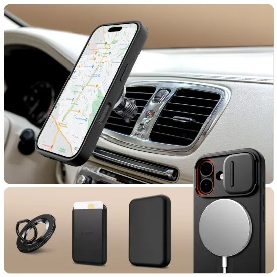 Tech-Protect Kevlar Aura MagSafe θήκη, iPhone 17, μαύρη