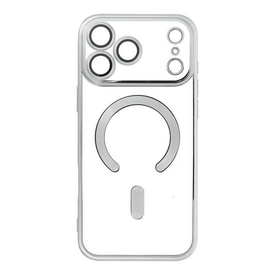 iPhone 17 Pro / 18 Pro vāciņš – Electro Mag Cover ar MagSafe – sudraba