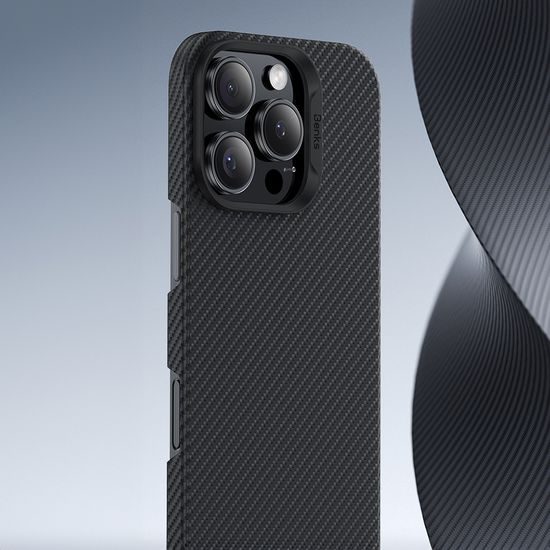 Benks Magnetic Armor Air Kevlar Hülle PC Frame, iPhone 16, schwarz