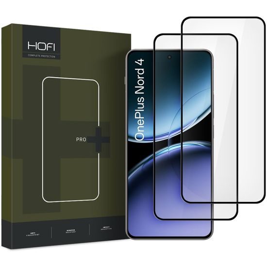 Hofi Pro+ Zaščitno kaljeno steklo, OnePlus Nord 4, 2 kosa, črn