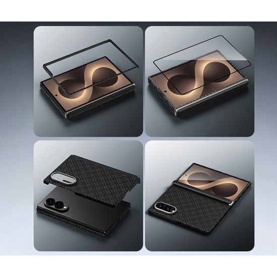 Benks Magnetic Armor Grid Pro Grand Combo Schutzhülle für Samsung Galaxy Z Fold 8 - Kevlar® TPU Case mit Displayschutz - Schwarz