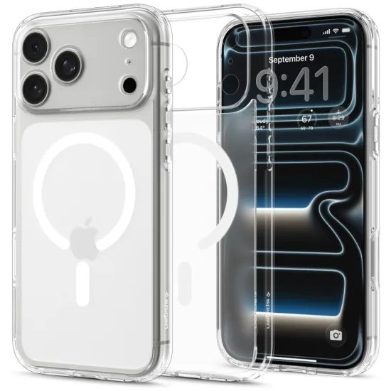 Spigen Ultra Hybrid Mag s MagSafe, iPhone 17 Pro Max / 18 Pro Max, mrazivo biela