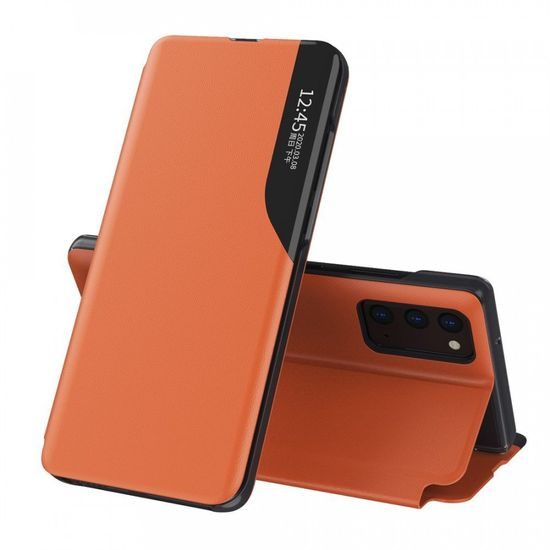 Eco Leather View Case, Samsung Galaxy M51, narancssárga