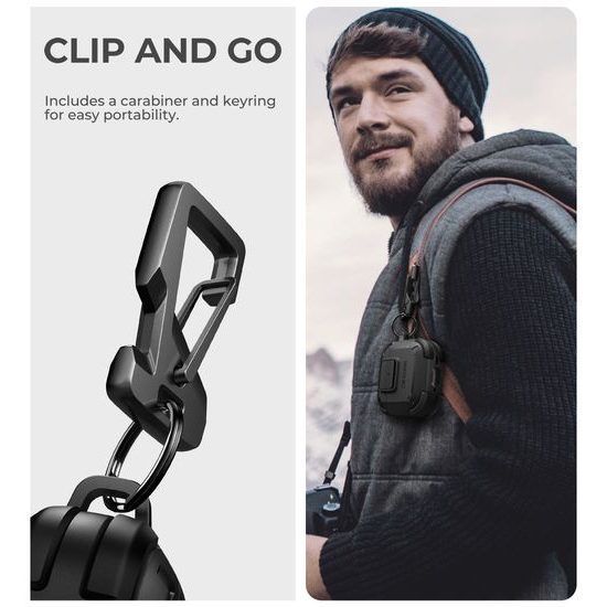 Ανθεκτική θήκη Dexnor, Apple AirPods 4, μαύρη