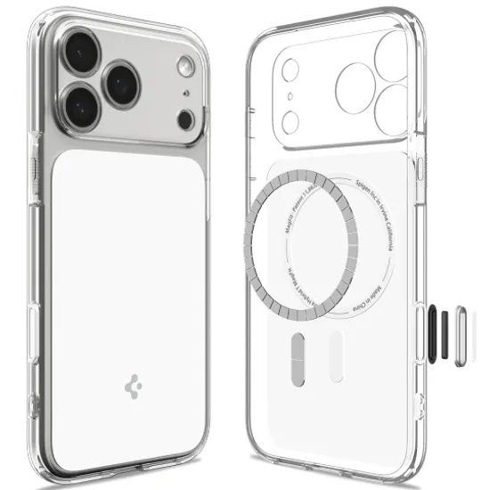 Spigen Ultra Hybrid "T" Mag s MagSafe, iPhone 17 Pro Max / 18 Pro Max, biely
